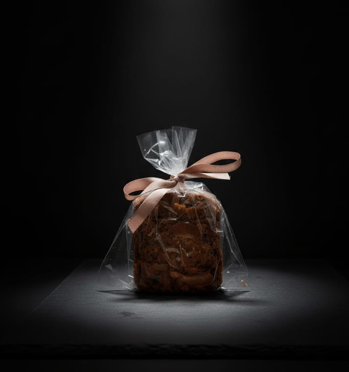 Brownie de chocolate servido como doce na cafeteria em Uruaçu